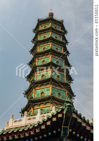 Fragrant Hills Pagoda in the Fragrant Hills Park (Xiangshan) in Beijing, China Fragrant Hills Pagoda in the Fragrant Hills Park (Xiangshan) in Beijing, China 85558811