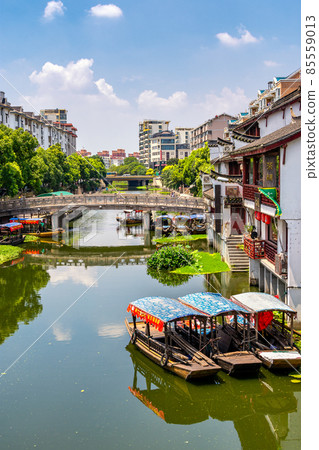 Fengjing Ancient Town, old town in Shanghai, China 85559013