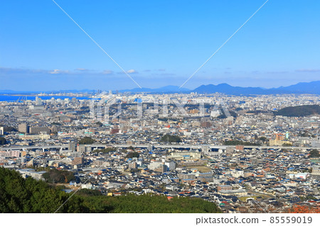 [Fukuoka Prefecture] Clear Fukuoka city seen from the Aburayama Katae Observatory 85559019