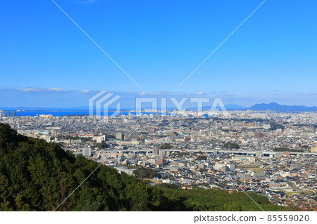 [Fukuoka Prefecture] Clear Fukuoka city seen from the Aburayama Katae Observatory 85559020