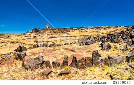 Sillustani, a pre-Incan cemetery near Puno in Peru Sillustani, a pre-Incan cemetery near Puno in Peru 85559083