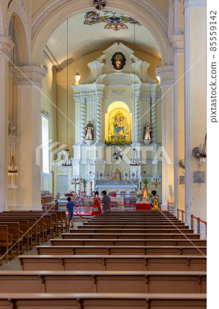 Interior of St. Dominic Church in Macao, China 85559142