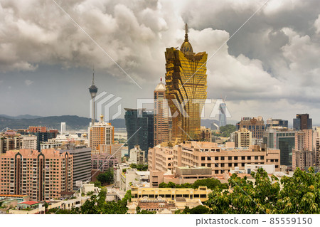 Macau city skyline view from Guia Lighthouse, Macao, China Macau city skyline view from Guia Lighthouse, Macao, China 85559150