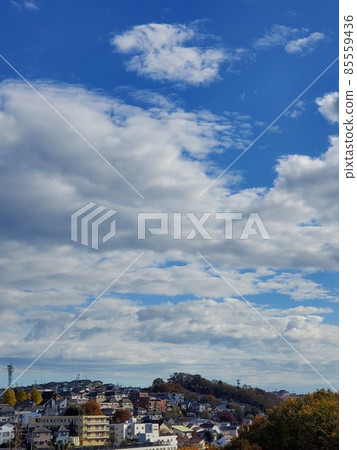 Big blue sky and cityscape of Yurigaoka, Kanagawa Prefecture Big blue sky and cityscape of Yurigaoka, Kanagawa Prefecture 85559436