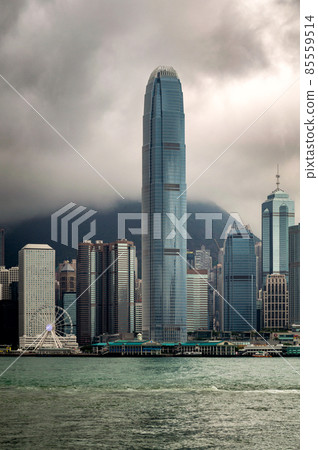Iconic Hong Kong city skyline, view from Tsim Sha Tsui Promenade Iconic Hong Kong city skyline, view from Tsim Sha Tsui Promenade 85559514