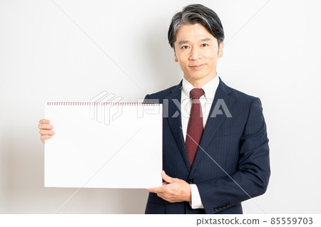 與一個白板的一個商人 85559703