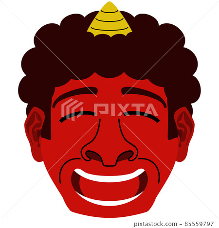 Illustration of Akaoni's face (smile) 85559797