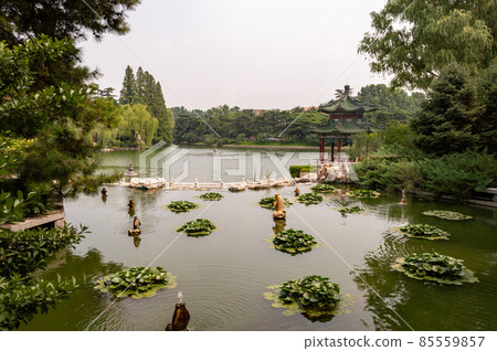 Garden of the Diaoyutai State Guesthouse, Chinese Government complex in Beijing Garden of the Diaoyutai State Guesthouse, Chinese Government complex in Beijing 85559857