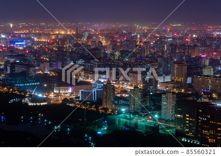 Panoramic night view of Beijing cityscape, view from Central Television Tower Panoramic night view of Beijing cityscape, view from Central Television Tower 85560321