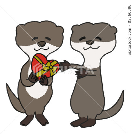 Otters to receive chocolate on Valentine's Day Otters to give as gifts 85560396