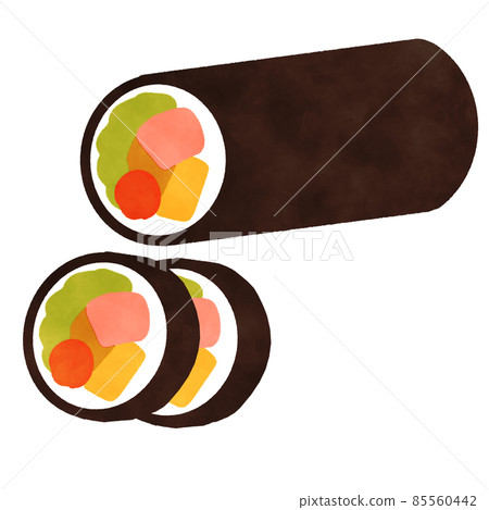 Ehomaki hand-rolled sushi illustration material Ehomaki hand-rolled sushi illustration material 85560442