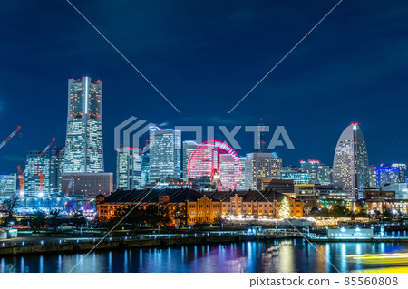 神奈川縣橫濱市港未來夜景 神奈川縣橫濱市港未來夜景 85560808