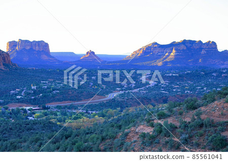 View from the summit of Airport Mesa at dawn 85561041