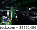 Osaka Monorail that carries Osaka at midnight 85561496