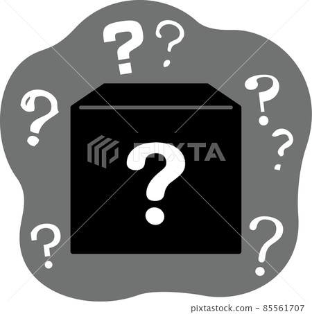 Black box and question mark 85561707