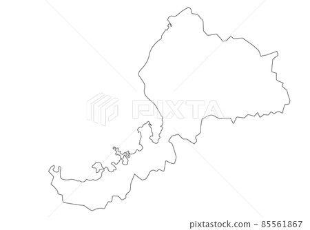 Fukui prefecture line drawing 85561867