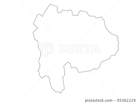 Line drawing of Yamanashi prefecture Line drawing of Yamanashi prefecture 85562229