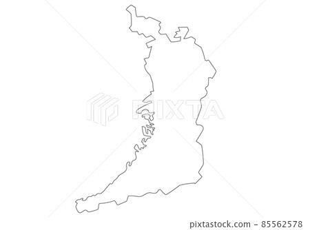 Line drawing of Osaka prefecture 85562578