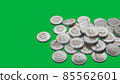 Bitcoin digital currency on green screen background , 3d rendering 85562601