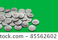 Bitcoin digital currency on green screen background , 3d rendering 85562602