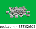 Bitcoin digital currency on green screen background , 3d rendering 85562603