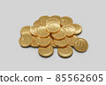 Bitcoin Digital Currency on white background , 3d rendering 85562605