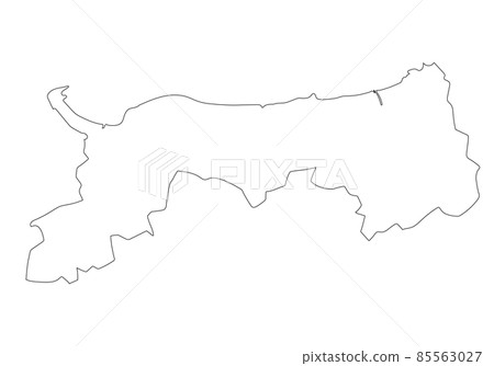 Line drawing of Tottori prefecture 85563027