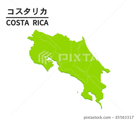 Costa Rica world map illustration 85563317