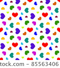 Colored bright hearts love seamless background pattern 85563406