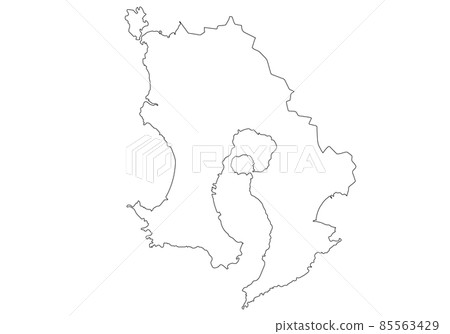 鹿兒島縣的線描 鹿兒島縣的線描 85563429