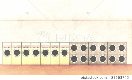 Coin laundry CG illustration Coin laundry CG illustration 85563743