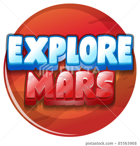 Explore Mars word logo design 85563908