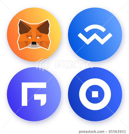 virtual currency, cryptocurrency, icon 85563931