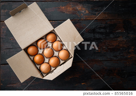 , on old dark wooden table background, top view flat lay , with space for text copyspace , on old dark wooden table background, top view flat lay , with space for text copyspace 85565016