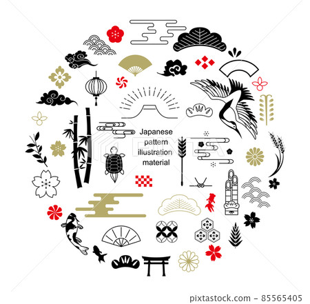 Japanese style icon illustration material 85565405