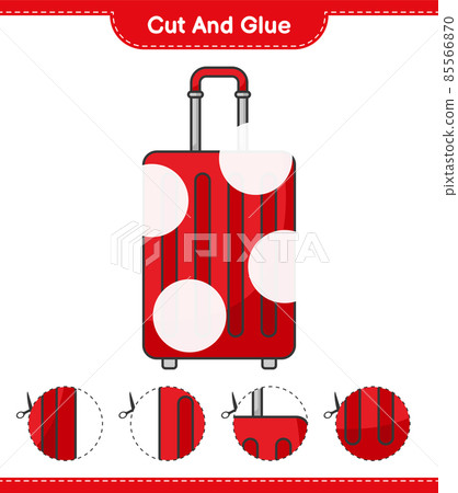 Cut and glue, cut parts of Travel Bag and glue them. Educational children game, printable worksheet, vector illustration Cut and glue, cut parts of Travel Bag and glue them. Educational children game, printable worksheet, vector illustration 85566870