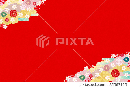 背景素材-日本花紋櫻花2022-9 背景素材-日本花紋櫻花2022-9 85567125