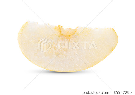 Chinese pear or Asian pear with sliced isolated on white 85567290