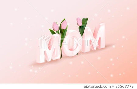 Happy Mother's Day flyer. An elegant gift for mom. spring mood Happy Mother's Day flyer. An elegant gift for mom. spring mood 85567772