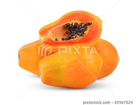 papaya isolated on white background 85567829