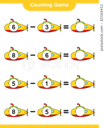 Count and match, count the number of Submarine... - Stock Illustration ...