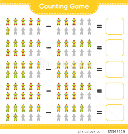 Count and match, count the number of Rocket and match with the right numbers. Educational children game, printable worksheet, vector illustration Count and match, count the number of Rocket and match with the right numbers. Educational children game, printable worksheet, vector illustration 85568619