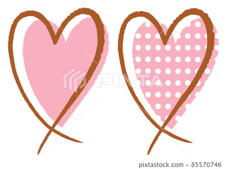 Heart set pink 85570746
