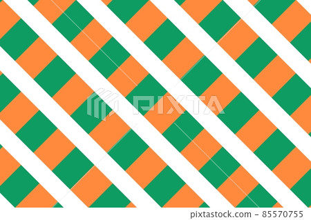 Geometric pattern in the colors of the national flag of Ireland. The colors of Ireland. 85570755