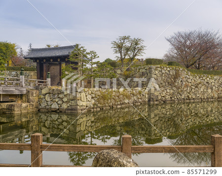 兵庫縣姬路城大手門/櫻門橋/姬路城，兵庫縣，日本 85571299
