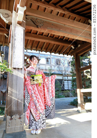 Pre-adult shooting Japanese woman in furisode location shooting in Japanese location Pre-adult shooting Japanese woman in furisode location shooting in Japanese location 85572256