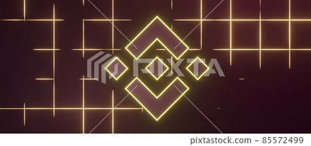 3d render of cryptocurrency Binance or BNB coins with technology network neon laser light. Cryptocurrency digital currency concept. New virtual money exchange in blockchain. 3d render of cryptocurrency Binance or BNB coins with technology network neon laser light. Cryptocurrency digital currency concept. New virtual money exchange in blockchain. 85572499