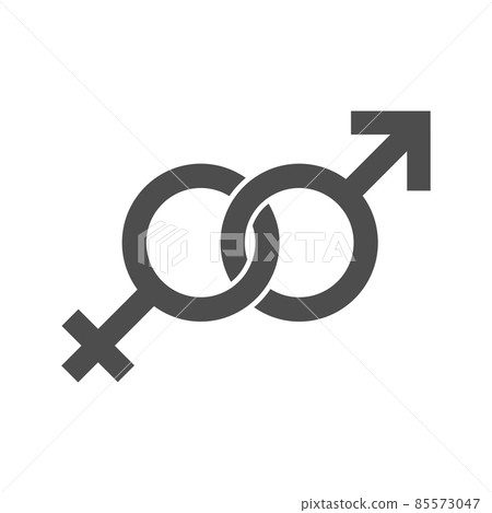 Heterosexual pair gender sign vector icon Heterosexual pair gender sign vector icon 85573047