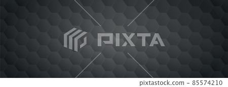 black abstract honeycomb background banner template vector 85574210