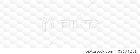 bright white abstract honeycomb background banner vector 85574211